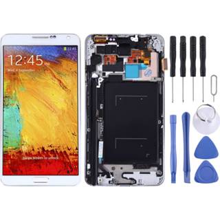 👉 Digitizer wit active Lcd-scherm en volledige montage met frame- zijtoetsen (TFT-materiaal) voor Galaxy Note 3 / N9005 (3G-versie) (wit) 6922314171976