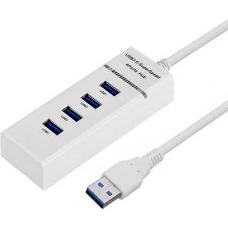 👉 4-poorts USB 3.0-hubsplitter met LED, supersnelle 5 Gbps, BYL-P104 (wit)