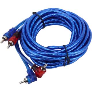 👉 Stereo kabel PU mannen 4.5 m Auto Wrapped Audio OFC 2RCA naar Jack Audiokabel Man-man RCA Aux