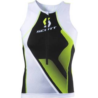 👉 S active mannen geel SCOTT Tri-Tank Plasma neon triathlontop, voor heren, Maat S, Triathlon 4260527714415