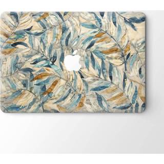 👉 Vinyl leaves blauw Lunso - sticker MacBook Pro 16 inch 9145425545161