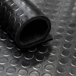 👉 Rubberloper rubber zwart loper / rubbermat op rol van 15 m2 - Noppen 4 mm Breedte 150 5601570639468