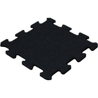 Puzzel zwart rubber SBR tegel 15 mm - 50 x cm Fijn granulaat 5601570639840