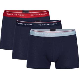 👉 Boxershort blauw rood XXL donkergrijs mannen Tommy Hilfiger 3-pack heren boxershorts trunk - blue fog/peacoat/tango red 8719859644632