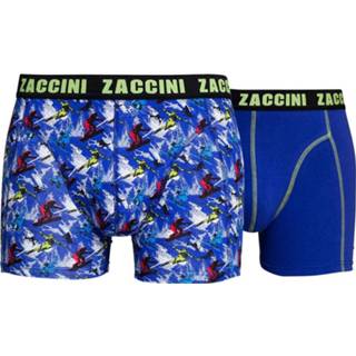 👉 Boxer short elastaan print s m|xxl|xl s|m|xxl|xl|l s|m|xl|l|xxl s|m|xl|l s|xl|l|xxl s|m|xl|xxl s|xl|l male M|XXL blauw Zaccini 2-pack boxershorts snowboard -