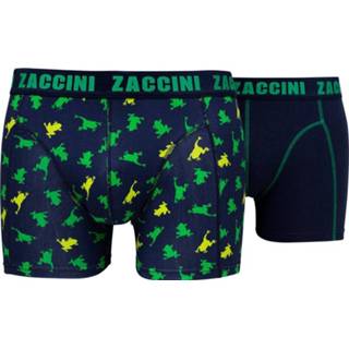 👉 Boxer short elastaan S|M|L s|m|l|xxl l male print s|m|xxl blauw Zaccini boxershort 2-pack kikkers en 8719214785215