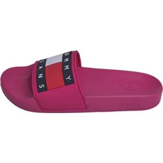 👉 Dames slipper rubber vrouwen rood Tommy Hilfiger slippers - blush red