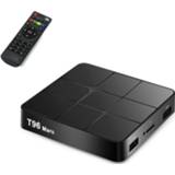 👉 Afstandsbediening zwart active T96 Mars 4K HD Smart TV Box met afstandsbediening, Android 7.1.2, S905W Quad-Core 64-bits ARM Cortex-A53, 1 GB + 8 GB, ondersteuning voor TF-kaart, HDMI, LAN, AV, WiFi (zwart) 6922485643555