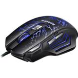 👉 Apedra iMICE A7 High Precision Gaming Mouse LED vier kleuren gestuurd ademlicht USB 7 knoppen 3200 DPI Bedrade optische gamingmuis voor computer PC Laptop (zwart)