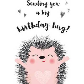 👉 Verjaardagskaart | Birthday hug | Egel | Hartjes