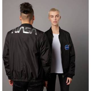 👉 NASA Badged Bomber Jacket - Black - XXL