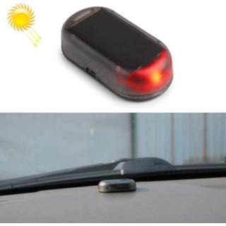 👉 LQ-S10 Auto Solar Power Gesimuleerde Dummy Alarmwaarschuwing Anti-Diefstal LED Knipperend Beveiligingslicht Fake Lamp (Rood Licht)