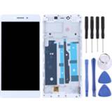 👉 TFT-materialen LCD-scherm en digitizer volledige montage met frame voor OPPO R7s (wit)