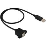 👉 Zwart active computer USB 2.0 Male naar Type-B printer / scannerverlengkabel voor HP, Dell, Epson, lengte: 50 cm (zwart) 6922202969029