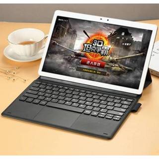 👉 Toetsenbord wit zilver active Hongsamde 4G-telefoongesprek Tablet-pc, 11,6 inch, 3 GB + 32 GB, Android 7.0 MT6797 Deca Core tot 2,6 GHz, met toetsenbord, ondersteuning voor Bluetooth&WiFi&GPS&OTG&Dual SIM (wit zilver) 6922509454563