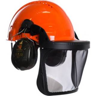 👉 Helm oranje Bosbouwset + Vizier Oorkap 4046719745265