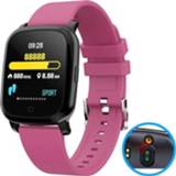 👉 Smartwatch roze Waterbestendig Bluetooth met Ir Thermometer Cv06 - Felroze 5712580035550