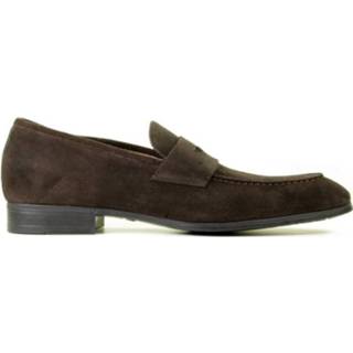 👉 Bruin rubber active mannen Santoni MGSI14944SMOISYWT50 Dark Brown Herenloafers 202004130435