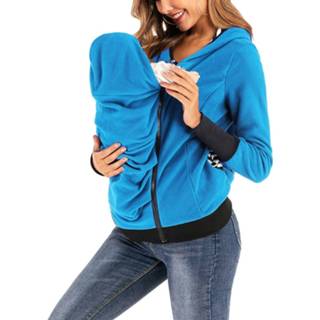 👉 Borstvoeding blauw fluwelen XL active kleding vrouwen Plus Dikke Ronde Hals Herfst Winter Moederschap (Kleur: Maat: XL) 6922533196002