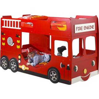 👉 Brandweerwagen rood MDF stapelbed Maarten-G 7435105489413