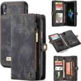 👉 Portemonnee grijs kunstleer hoes Caseme - vintage 2 in 1 iPhone XR 9145425575359