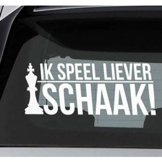 Nederlands Spelen schaken auto zelfklevende sticker