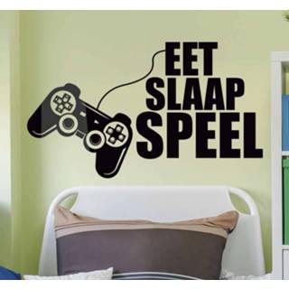 👉 Video game nederlands Eet, slaap, speel, muursticker