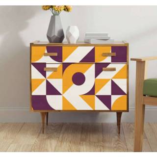 👉 Nederlands Vintage abstract meubel zelfklevende sticker