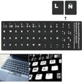 👉 Toetsenbord leer active computer Spaanse leren toetsenbordindeling Sticker voor laptop / desktopcomputer 6922251671676