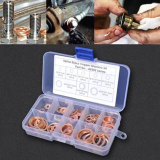 👉 80 STUKS O-vorm Massief koperen breekringen Diverse oliekeerring Platte ringset voor auto / boot / generatoren