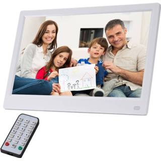 👉 Digitale fotolijst wit active 11,6 inch FHD LED-display met houder en afstandsbediening, MSTAR V56-programma, ondersteuning voor USB / SD-kaartinvoer (wit) 6922708320935