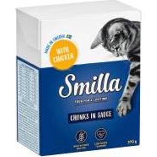 👉 Smilla Hapjes in Saus 6 x 370 g Kattenvoer - Gelei: Zalm