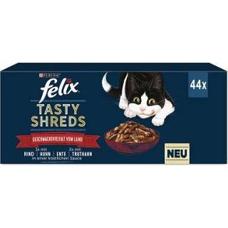 👉 44 x 80 g Felix Tasty Shreds Farm Selection Nassfutter Katze 7613037364637