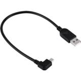 👉 Laadkabel active computer 90 graden hoek links Mini USB naar data / laadkabel, lengte: 28cm 6922848114432