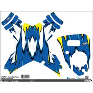 👉 Blauw geel Upgrade DJI Phantom 1 & 2 stickerset - Blauw/Geel
