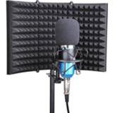 👉 Microphone foam Folding Studio Isolation Shield Recording Sound Absorber Panel Soundproof Wall Stickers Sponge