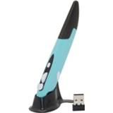 👉 PR-03 2.4G USB-ontvanger Verstelbare 1600 DPI draadloze optische penmuis voor computer PC Laptop Tekeningonderwijs (blauw)
