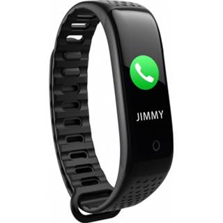 👉 Smartwatch zwart active Z6 0.96 inch TFT-kleurenscherm IPX7 Waterdicht, ondersteuning oproepherinnering / hartslagmeting bloeddrukmeting slaapmonitoring sedentaire herinnering (zwart)