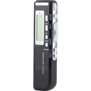 👉 Dictafoon zwart active 4GB digitale spraakrecorder MP3-speler, ondersteuning voor telefoonopname, VOX-functie (zwart) 6922621260387
