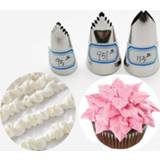 Cupcake 3pcs #95#951#113 Leaves Nozzles Icing Piping For Decorating Cakes Pastry Tips Cake Tools Cream Nozzle