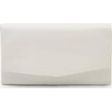 👉 Handtas wit PU One Size vrouwen Smooth Structured Clutch Bag & Chain, White