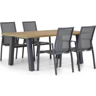 👉 Tuinset antracite dining sets grijs-antraciet Lifestyle Ultimate/Glasgow 180 cm 5-delig