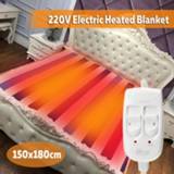 👉 Thermostaat 150x180cm 220V Automatic Electric Heating Thermostat Throw Blanket Double Body Warmer Bed Mattress Heated Carpets Mat