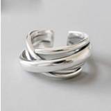 👉 Zilver vrouwen Vintage 925 Sterling Silver Geometric Irregular Rings for Women Wedding Adjustable Antique Statement Anillos