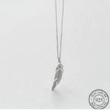 👉 Hanger zilver vrouwen Bohemia Elegant Feather Pendant Necklaces Real 925 Sterling Silver Accessories Fine Jewelry For Women Birthday Party Gift