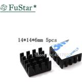 Radiator zwart 5pcs 14*14*6 Aluminum Cooling Heat sink 14 x 6MM Black Chipset RAM Heatsink routing cat dedicated chip 14*14*6mm