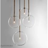 👉 Hanger Nordic Clear Glass Pendant Lights Globe Chrome Ball Lamp Dining Room Kitchen Hanging Home decor light fixture