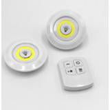 Afstandsbediening New 5W LED Cabinet Light Adjustable Remote Control Push Button Showcase Lamp For Stairs Kitchen Bathroom Wardrobe Night