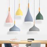 👉 Hanger Multicolour Lustre Pendant Lights Restaurant Wood Hanging lighting kitchen Light Fixtures Modern E27 LED Loft Hanglamp