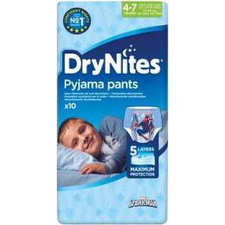 👉 Pyjama jongens DryNites Boy Pants 4-7 Years 10 st 5029053527574